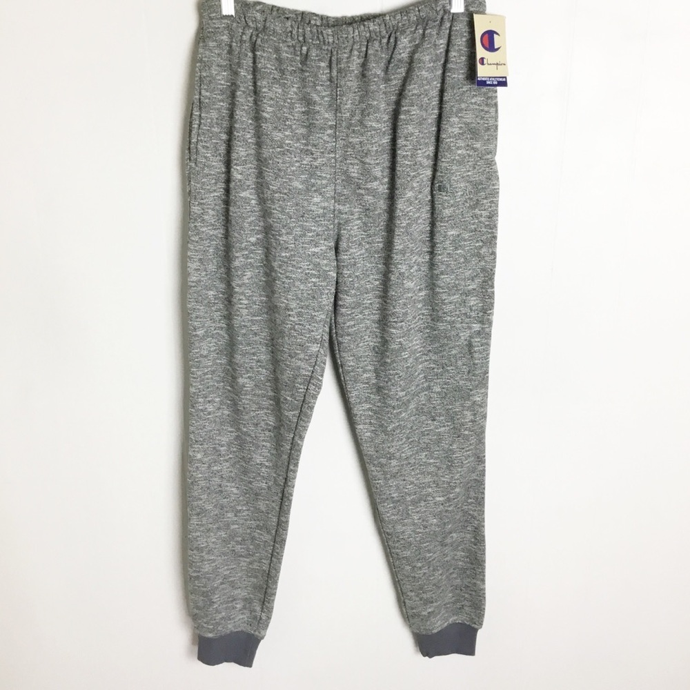 Champion Mens Gray Joggers NWT Marled Fleece 30” Size Small